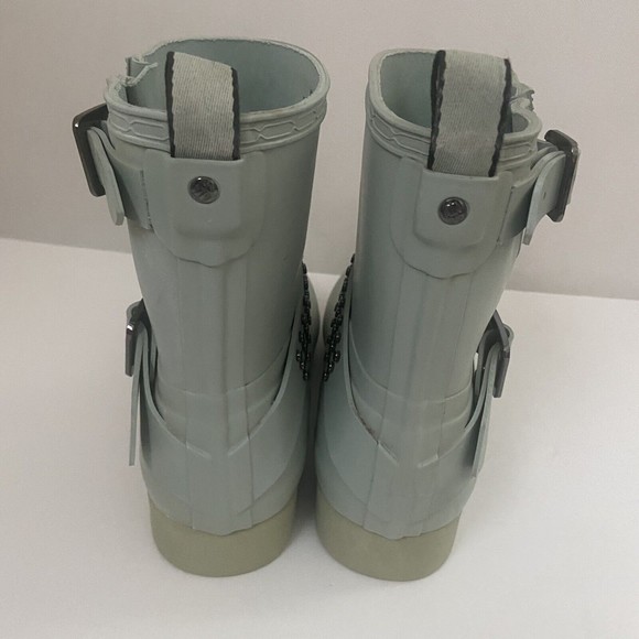 Hunter Women 8 Refined Stud Waterproof Biker Boot Sea Spray - Picture 5 of 12